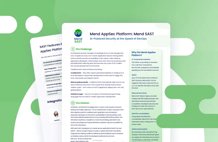 Mend SAST-Data-Sheet-Mockup